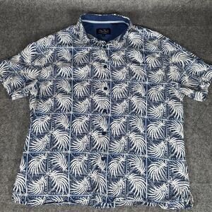 Nat Nast Floral Camp Shirt Men's L Silk Blend Hawaiian Tropical Button Up Beach